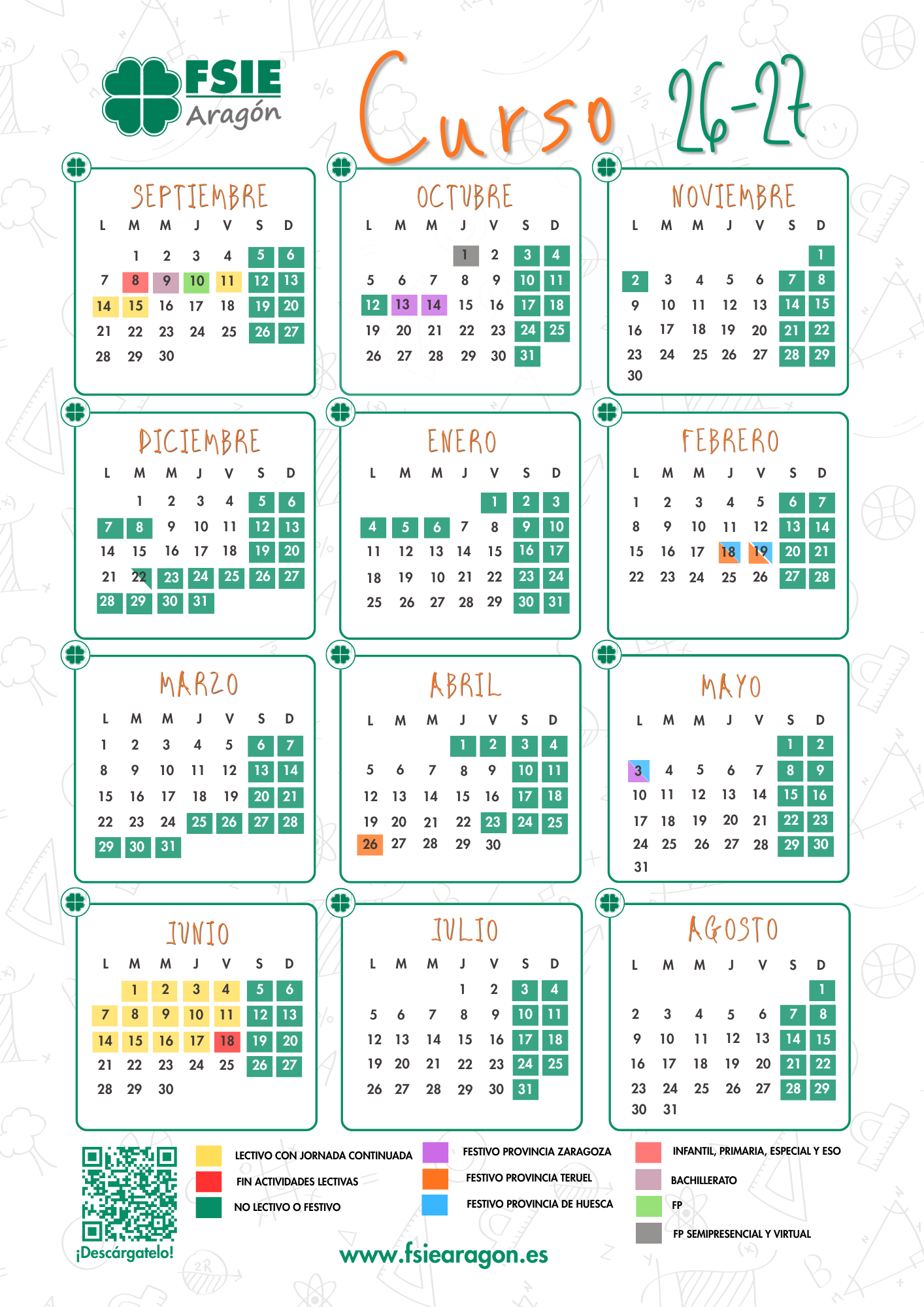 A4 Calendario 2026 2027