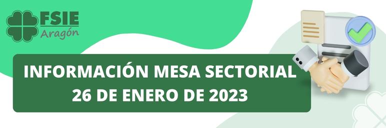 MESA SECTORIAL 26 DE ENERO